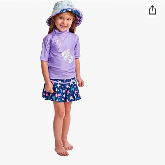 UV Skinz Kids' 3-piece Swim Set Fish 6 - Picture 2 of 5